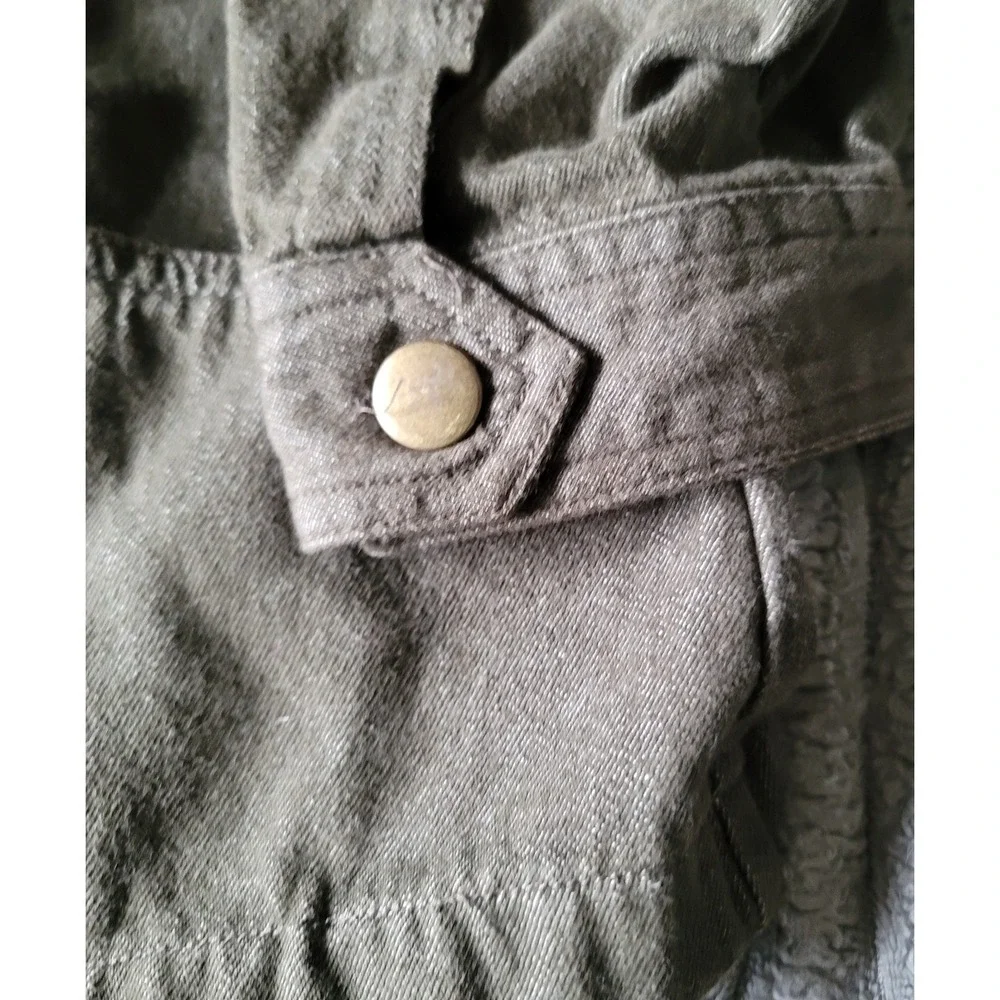 Krazy Kat‎ Olive Green Embroidered & Beaded Boho Jacket  XL with Pockets